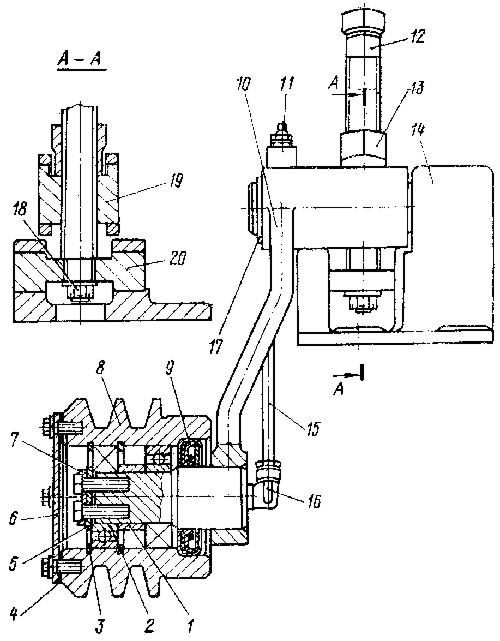 Механизм натяжения ремней