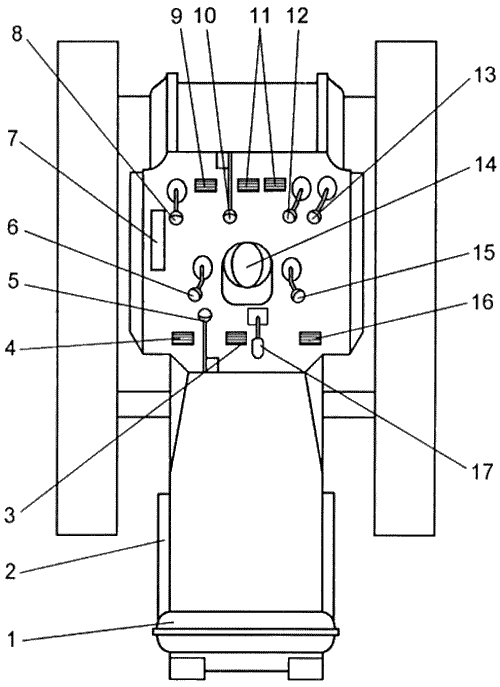 Схема размещения органов управления и дополнительного оборудования